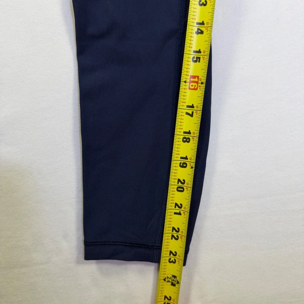 Lululemon Speed Up High Rise Crop 21 Navy Blue Running Leggings Pockets Size 2‎